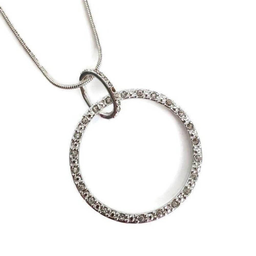 Trifari Circle Pendant Necklace